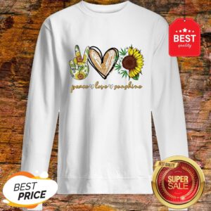 Official Peace Love Sunshine Weed Sunflower Sweatshirt