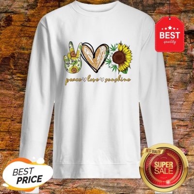 Official Peace Love Sunshine Weed Sunflower Sweatshirt