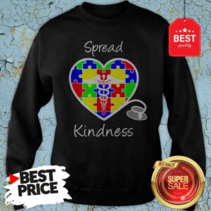 Autism Awareness Spread Kindness Nurse Heart Stethoscope Sweatshirt