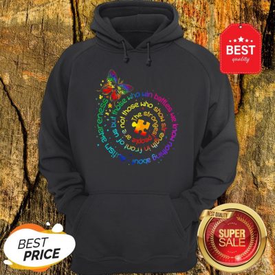 Butterfly Autism Awareness The Strongest People Puzzle Piece Hoodie
