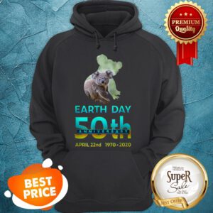 Koala Silhouette Earth Day 50th Anniversary April 22nd 1970-2020 Hoodie