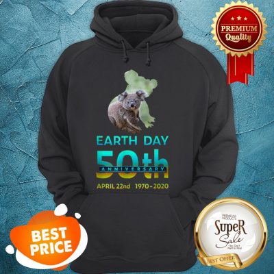 Koala Silhouette Earth Day 50th Anniversary April 22nd 1970-2020 Hoodie