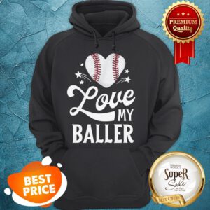 Mom Baseball Mother's Day Gift Mama I Love My Baller Hoodie