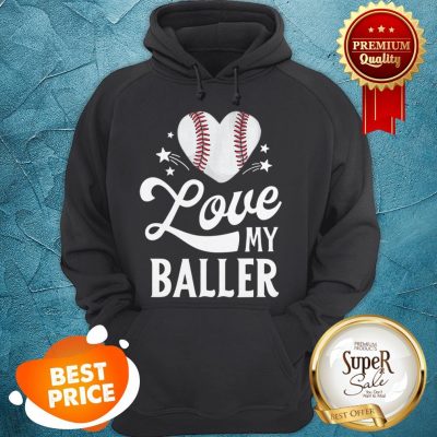 Mom Baseball Mother's Day Gift Mama I Love My Baller Hoodie