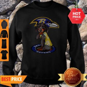 Official Dachshund Baltimore Ravens Tattoo Sweatshirt