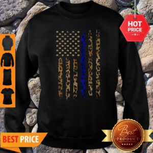 Official Thin Blue Line Mashup Leopard Sweatshirt