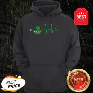 Irish Nurse Heartbeat Stethoscope St. Patricks Day Outfit Hoodie