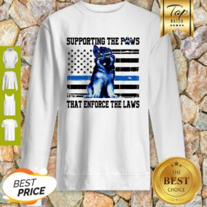 Alaska Thin Blue Line Supporting The Paws That Enforce The Laws Sweatshirt