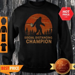 Bigfoot Toilet Paper Social Distancing Champion Sunset Sweatshirt