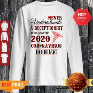 Never Underestimate A Medical Lab Tech Who Survived 2020 Coronavirus Pandemic Sweatshirt