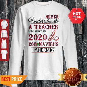 Never Underestimate A Teacher Who Survived 2020 Coronavirus Pandemic Sweatshirt