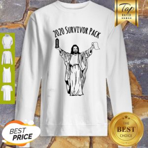 2020 Survivor Pack Jesus Hold Disinfectant And Toilet Paper Sweatshirt