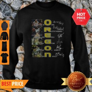 Oregon Ducks Minyon Moore Ruthy Hebard Signatures Sweatshirt