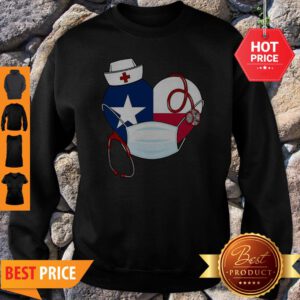Official Nurse Texas Flag Heart Sweatshirt