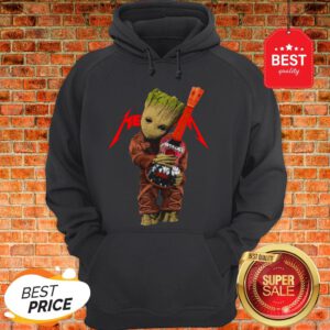 Official Baby Groot Hug Metallica Guitar Hoodie