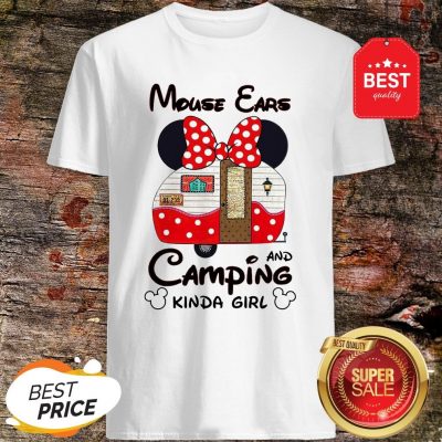 Disney Minnie Mouse Ears And Camping Kinda Girl Shirt