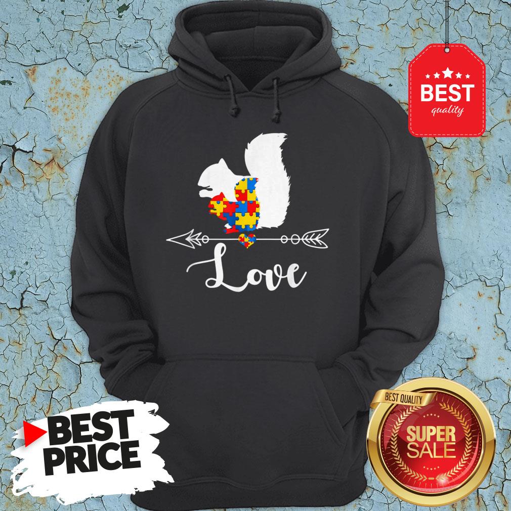 Autism Awareness Squirrel Hearts Love Gifts Hoodie Autism Awareness Squirrel Hearts Love Gifts Hoodie