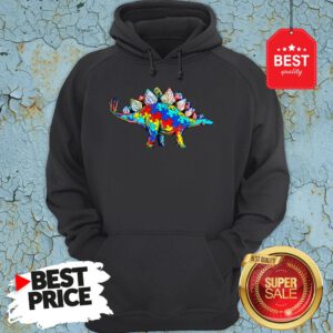 Autism Awareness Stegosaurus Dinosaur Hoodie