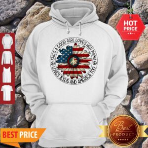 Original Patriotic Girl Loves Her Mama Jesus & America Daisy Hoodie