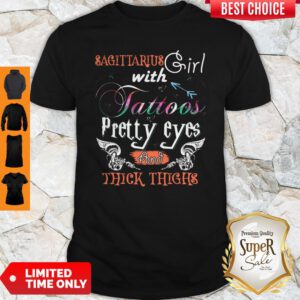 Nice Sagittarius Girl Tattoos April February Birthday Women Gifts Shirt