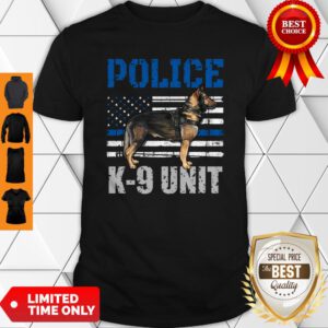 Police K-9 Unit Shirt Thin Blue Line Officer Dog Costume Pullover Shirt