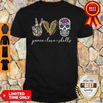 Official Peace Love And Skulls Diamond Shirt