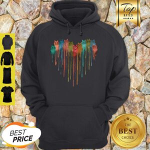 Official Cats Heart Watercolor Hoodie