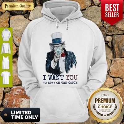 Uncle Sam Mask I Want You To Stay On The Couch Hoodie