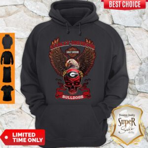 Nice Skull Georgia Bulldogs Motor Harley Davidson Cycles Hoodie