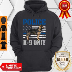 Police K-9 Unit Shirt Thin Blue Line Officer Dog Costume Pullover Hoodie