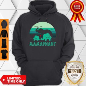 Vintage Elephant Mamaphant Mother’s Day Hoodie