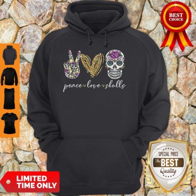 Official Peace Love And Skulls Diamond Hoodie
