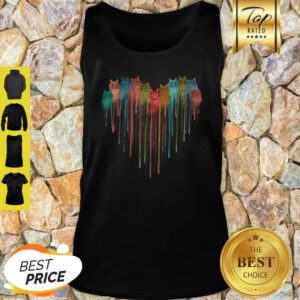 Official Cats Heart Watercolor Tank Top