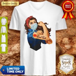 Strong Woman Tattoo Rad Tech V-Neck