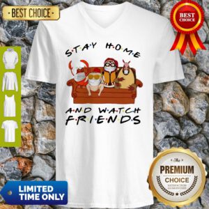 Official Stay Home Watch Friends Hugsy V-Neck