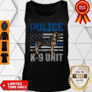 Police K-9 Unit Shirt Thin Blue Line Officer Dog Costume Pullover Tank Top