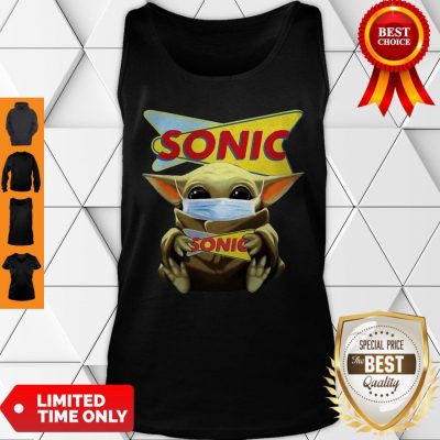 Star Wars Baby Yoda Mask Hug Sonic COVID-19 Tank Top