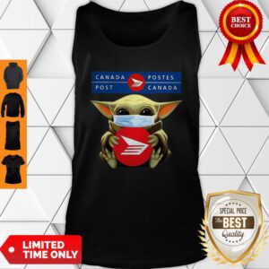 Star Wars Baby Yoda Mask Hug Canada Post COVID-19 Tank Top