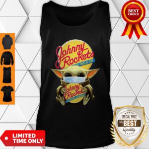 Star Wars Baby Yoda Mask Hug Johnny Rockets Hamburger COVID-19 Tank Top