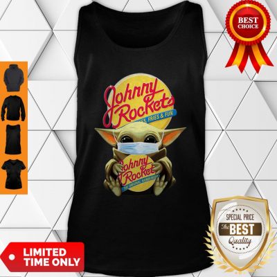 Star Wars Baby Yoda Mask Hug Johnny Rockets Hamburger COVID-19 Tank Top