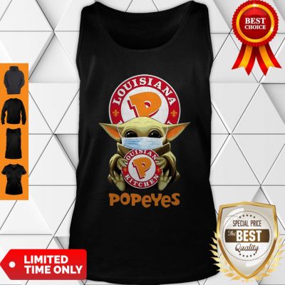 Star Wars Baby Yoda Mask Hug Louisiana Popeyes COVID-19 Tank Top