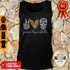 Official Peace Love And Skulls Diamond Tank Top