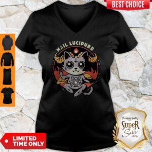Nice Satan Cat Hail Lucipurr V-Neck