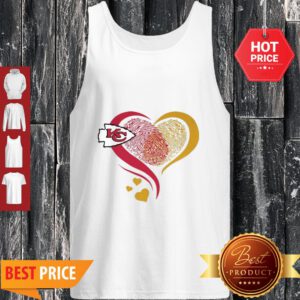 Official Kansa City Chief Heart Fingerprint Tank Top