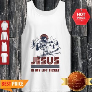 Official Jesus Is My Lift Ticket Skiing Tank Top