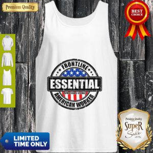 Frontline Essential American Worker American Flag Tank Top