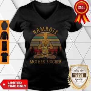 Official Vintage Yoga Namaste Mother Fucker V-Neck