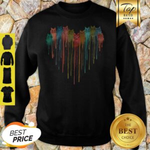 Official Cats Heart Watercolor Sweatshirt