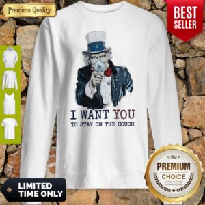 Uncle Sam Mask I Want You To Stay On The Couch Sweatshirt