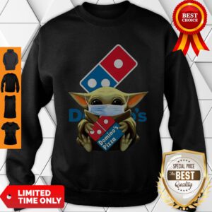Star Wars Baby Yoda Mask Hug Domino’s Pizza COVID-19 Sweatshirt